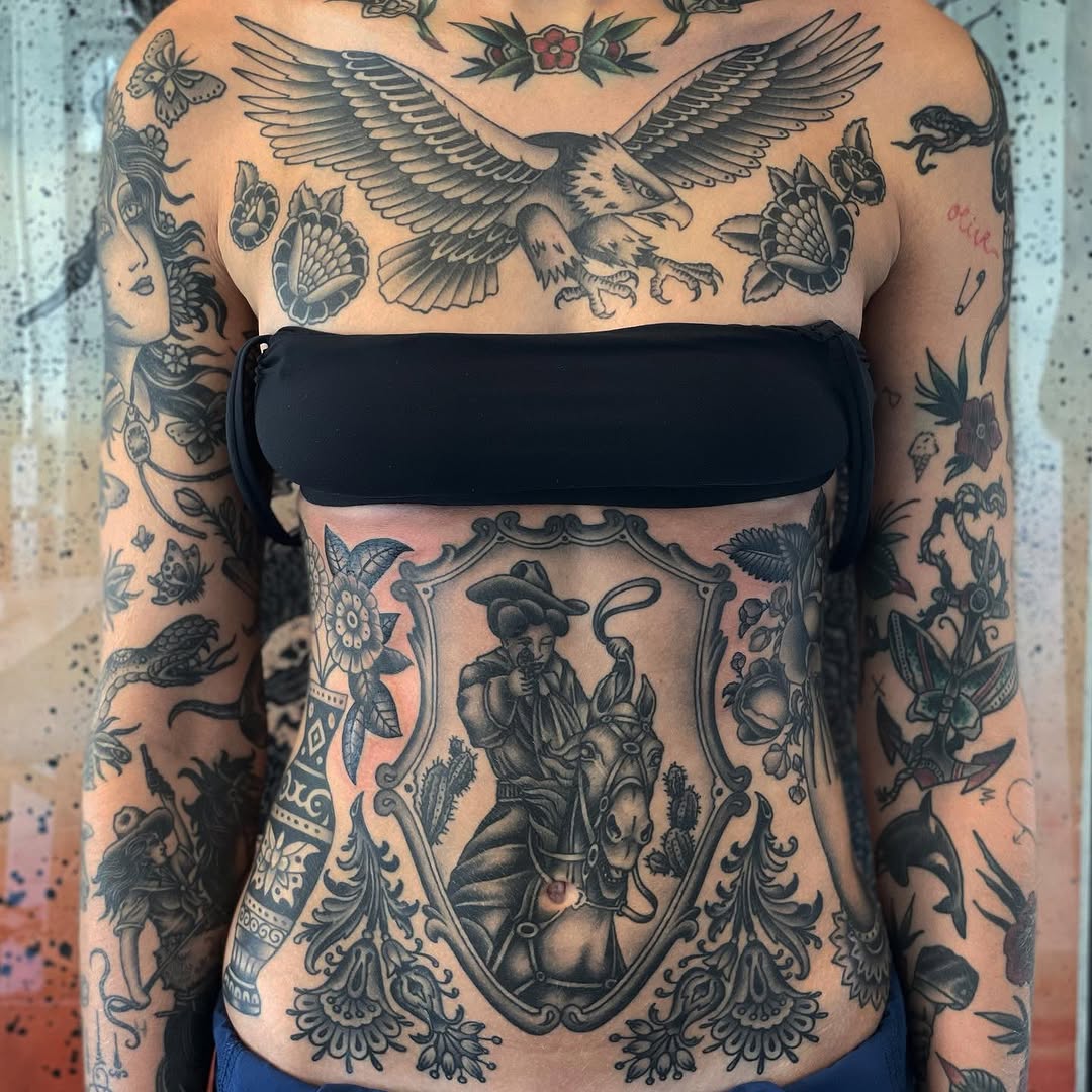 Tattoo by @laurent_trelaun — american_traditional, black_and_grey