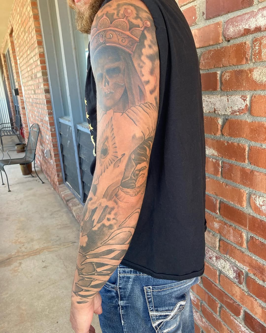 Tattoo by @chuckhouseholder — black_and_grey, realism