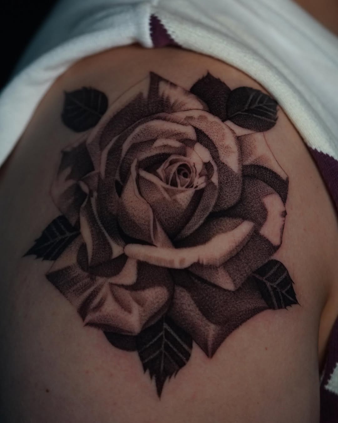Tattoo by @v.valdivia — dotwork, black_and_grey