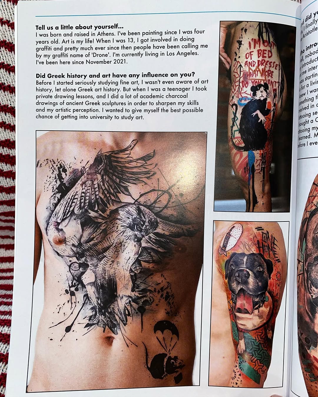 Tattoo by @supremedrone โ black_and_grey, illustrative