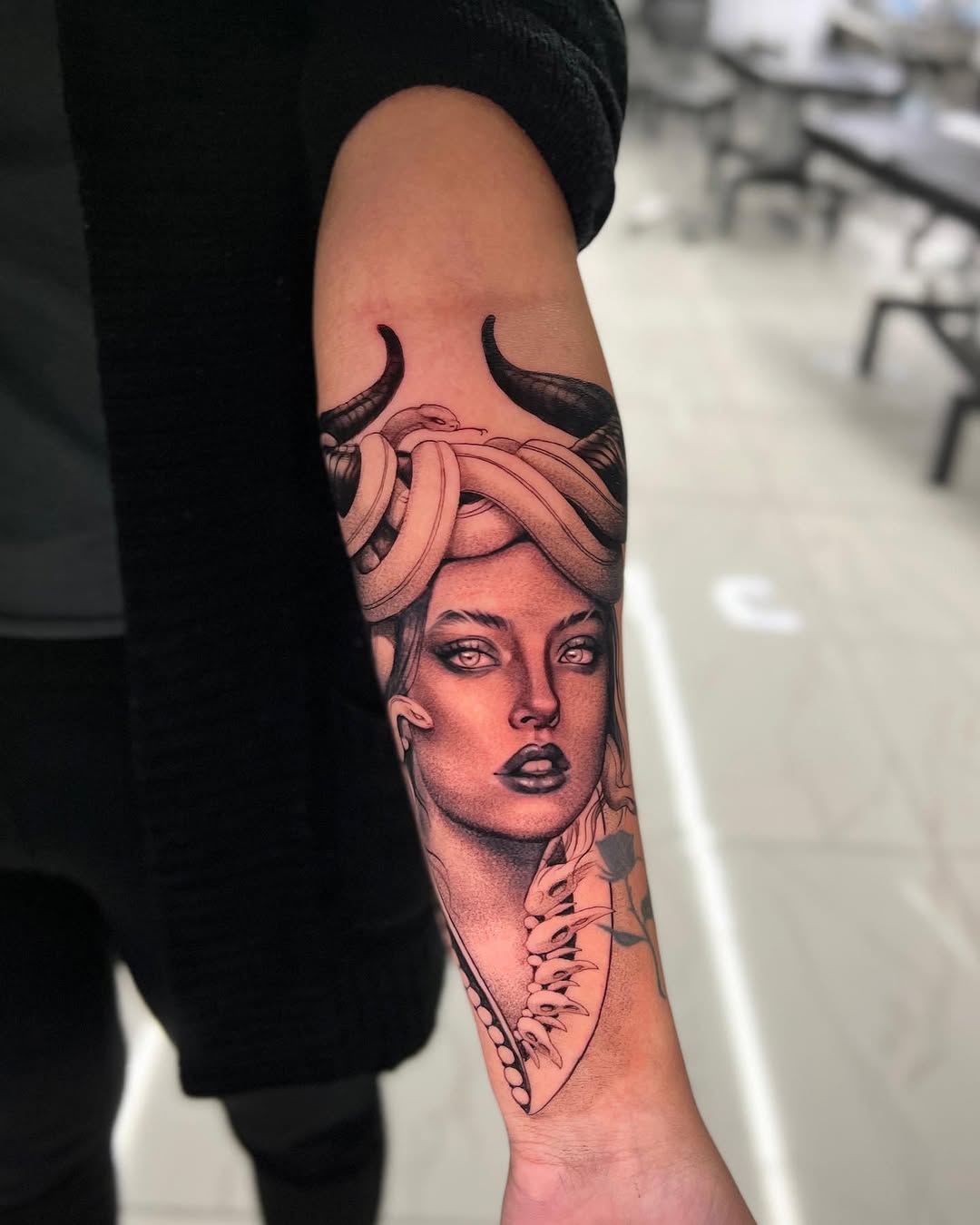 Tattoo by @joey_hella — realism, black_and_grey