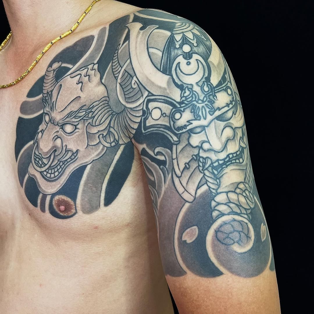 Tattoo by @ictattoo_spoonek947 — japanese_irezumi, black_and_grey