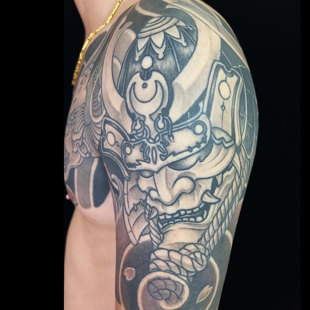 Tattoo by @ictattoo_spoonek947 — japanese_irezumi, black_and_grey
