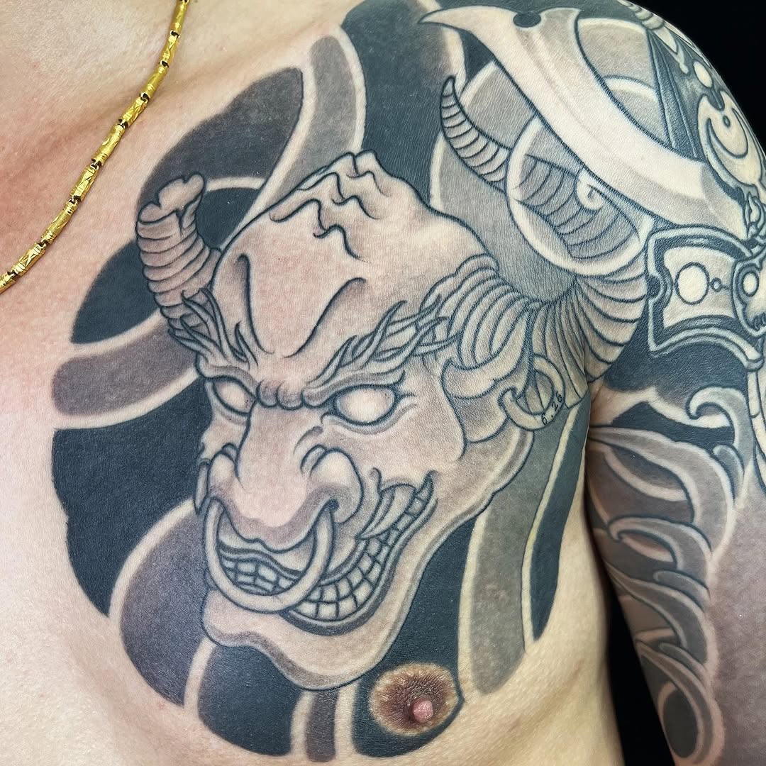 Tattoo by @ictattoo_spoonek947 — japanese_irezumi, black_and_grey