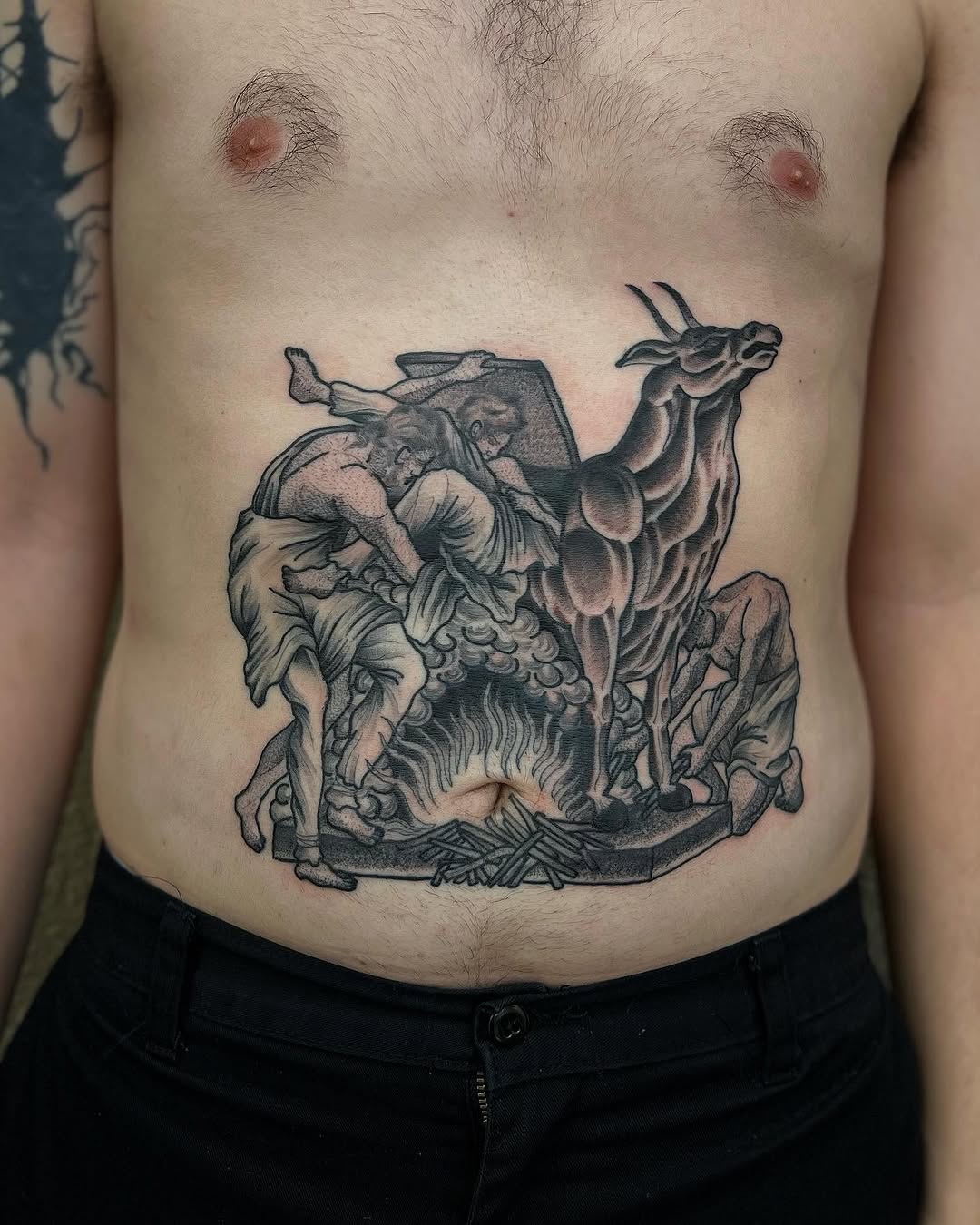 Tattoo by @danielpatricktattooer — black_and_grey