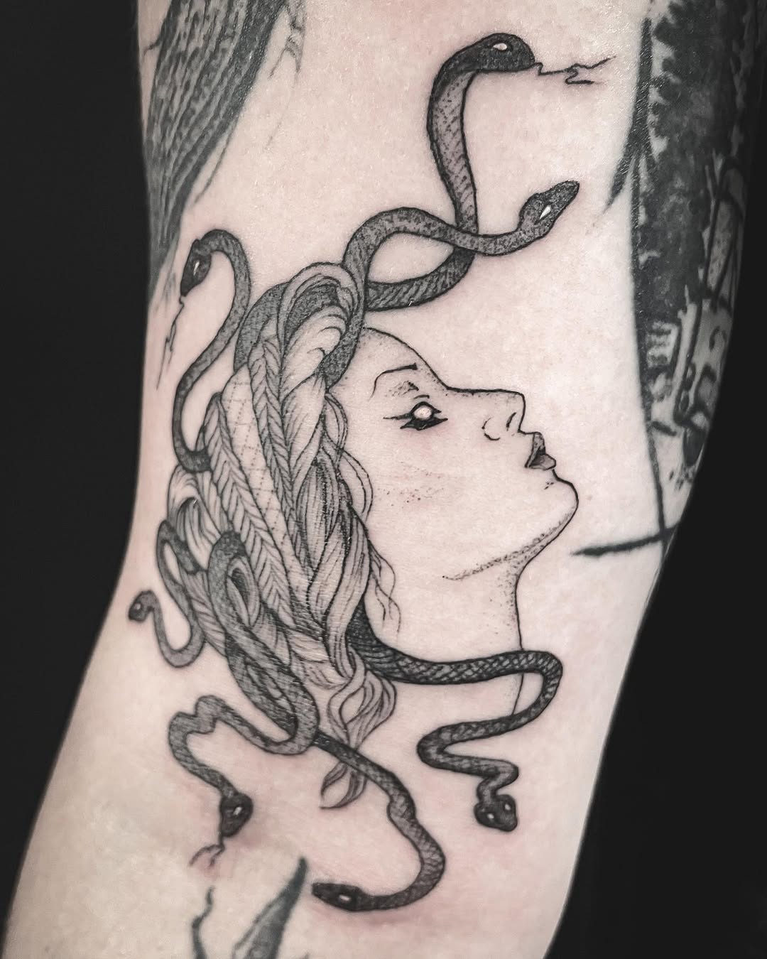 Tattoo by @thylacinetattoo — blackwork