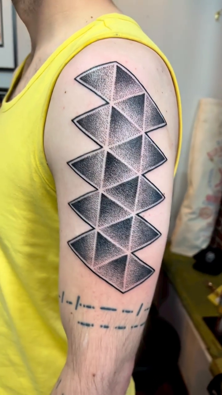 Tattoo by @crash_tattooer — geometric, dotwork