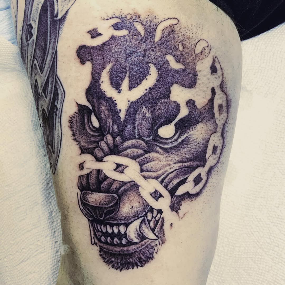 Tattoo by @crow.tooth — blackwork, illustrative