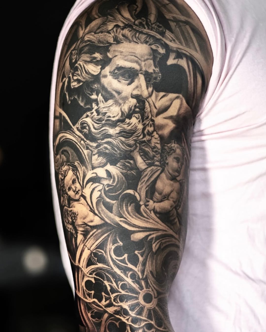 Tattoo by @mannytattooartist โ realism, black_and_grey