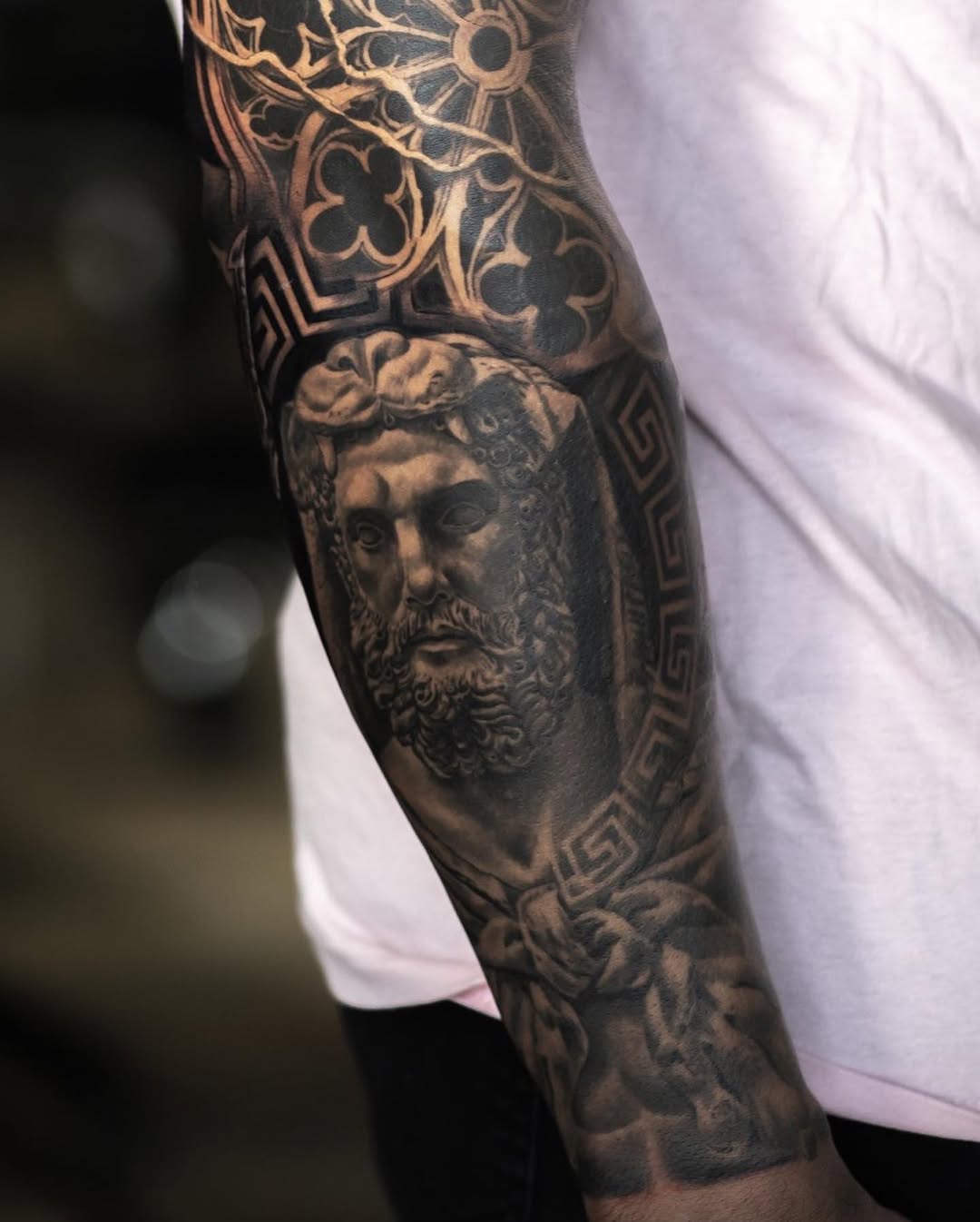 Tattoo by @mannytattooartist โ realism, black_and_grey