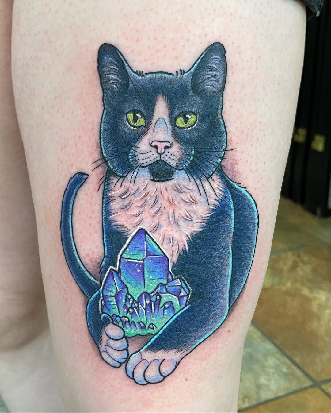 Tattoo by @lizglitztattoo — illustrative, new_school