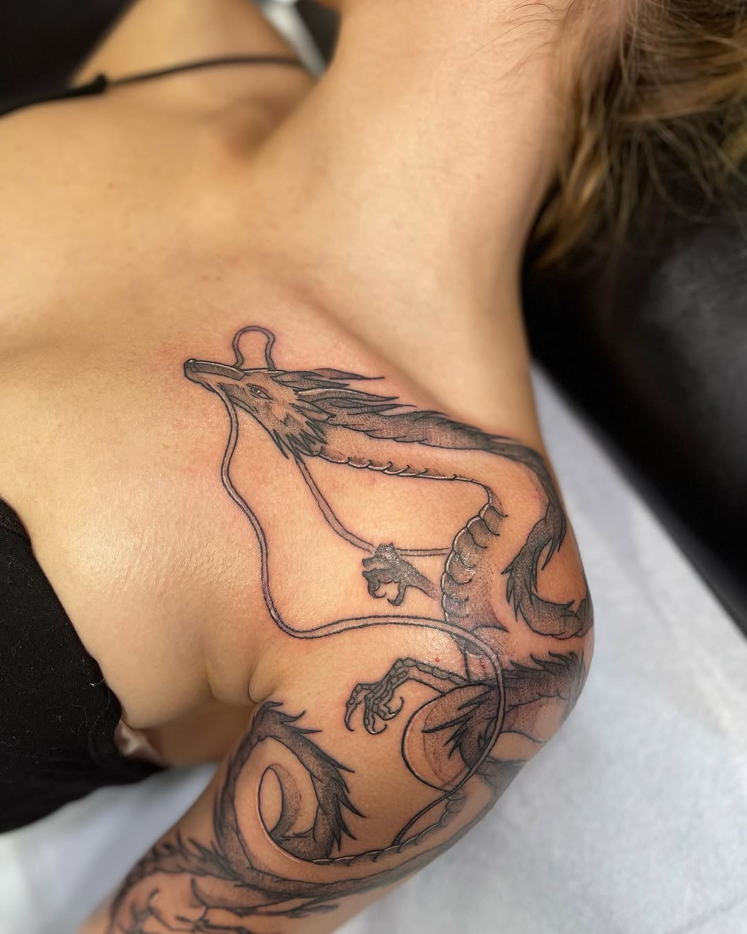 Tattoo by @jonathanharts_ — japanese_irezumi, black_and_grey
