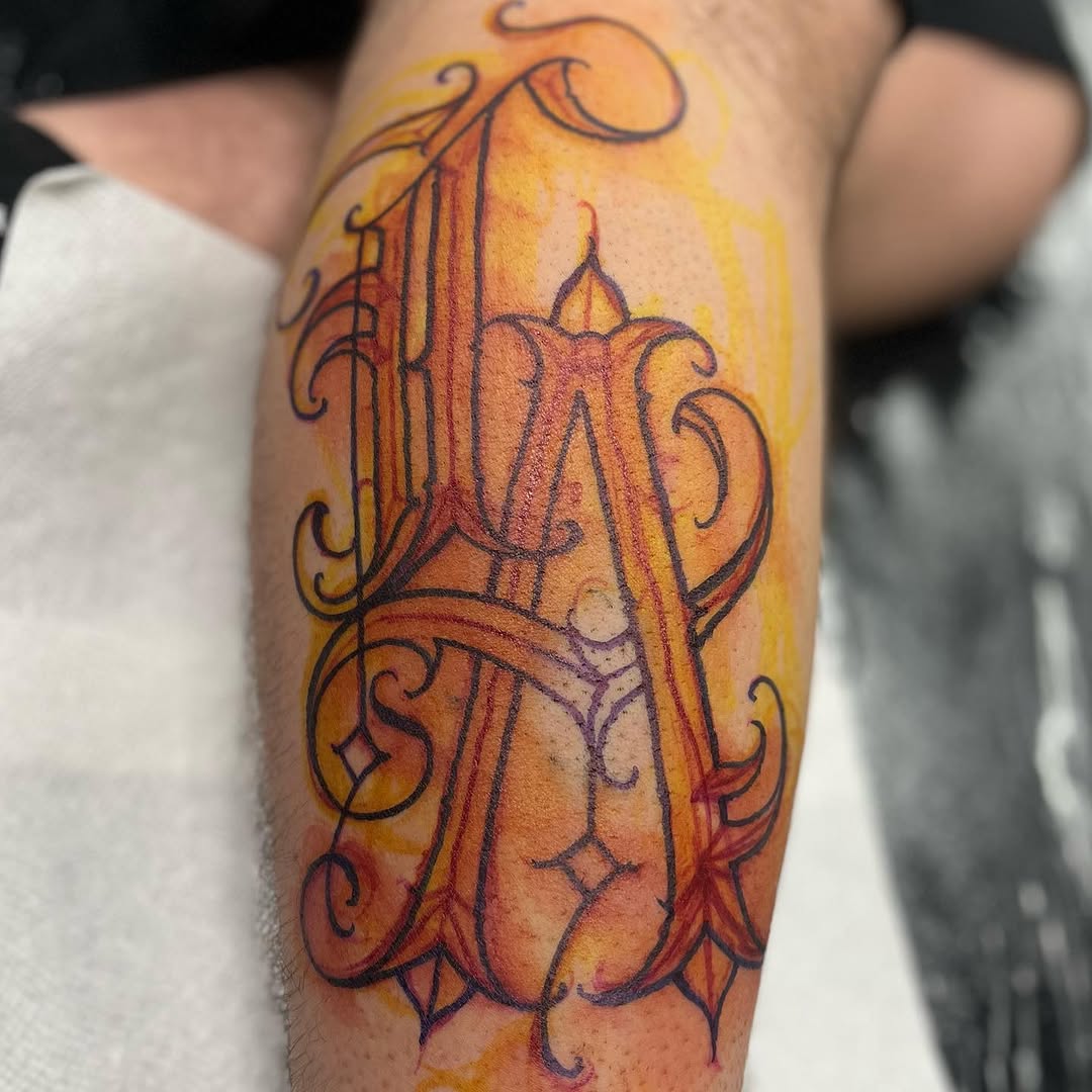 Tattoo by @nickysix86 — lettering_script