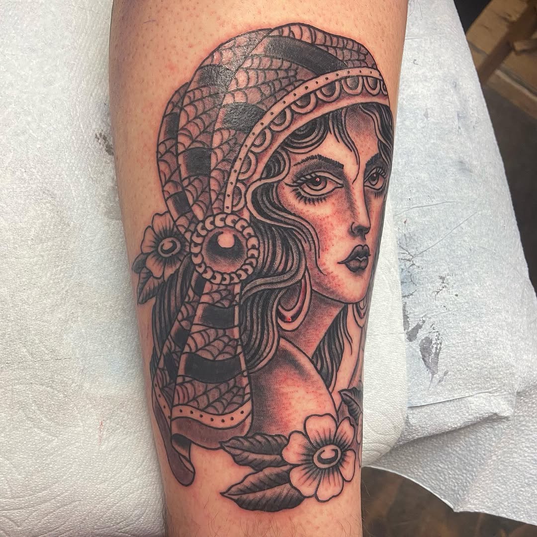 Tattoo by @noryanbaker — american_traditional, black_and_grey