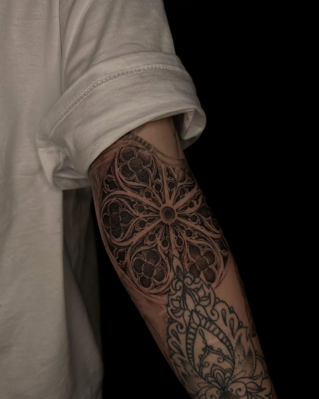 Tattoo by @artemulv — geometric, dotwork