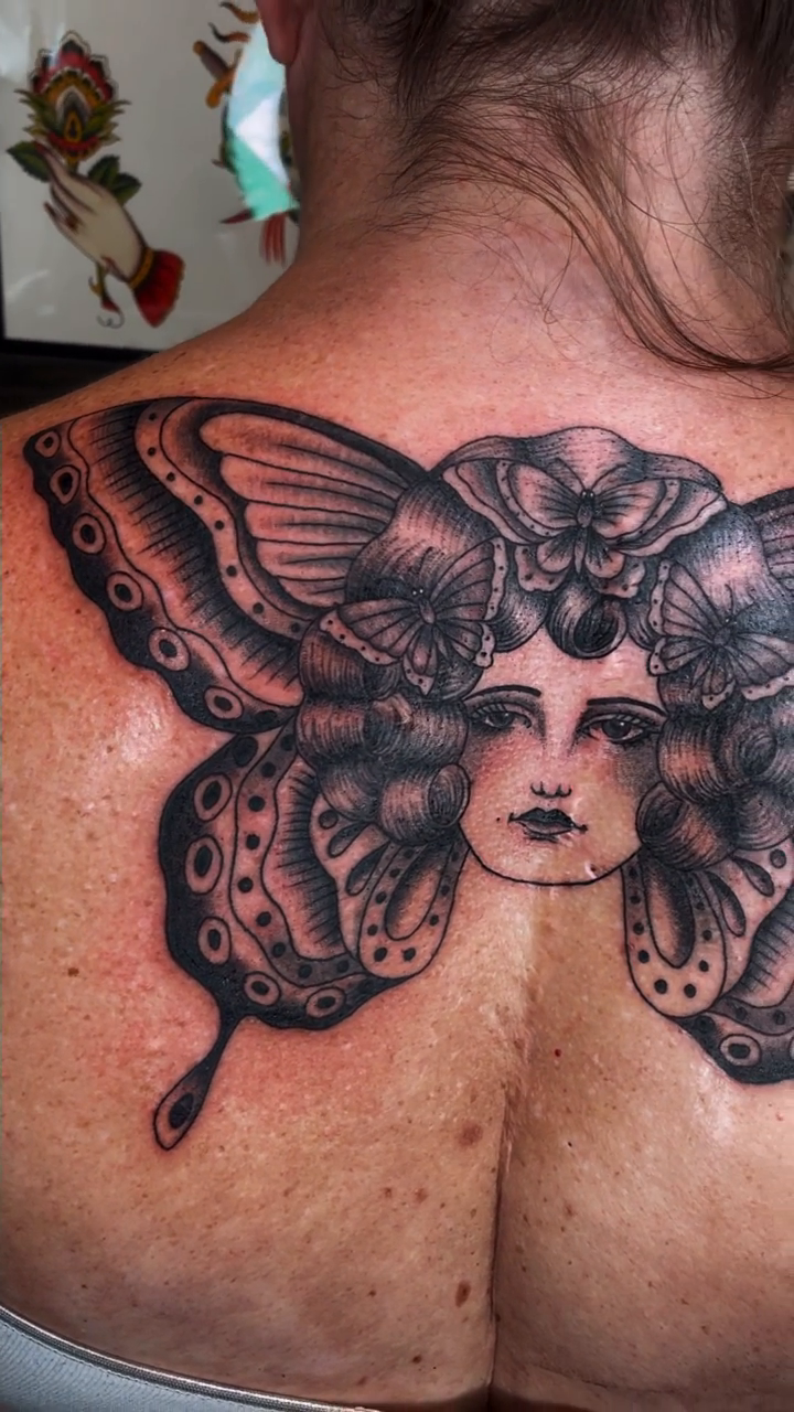 Tattoo by @hayley.tattoos — illustrative, black_and_grey