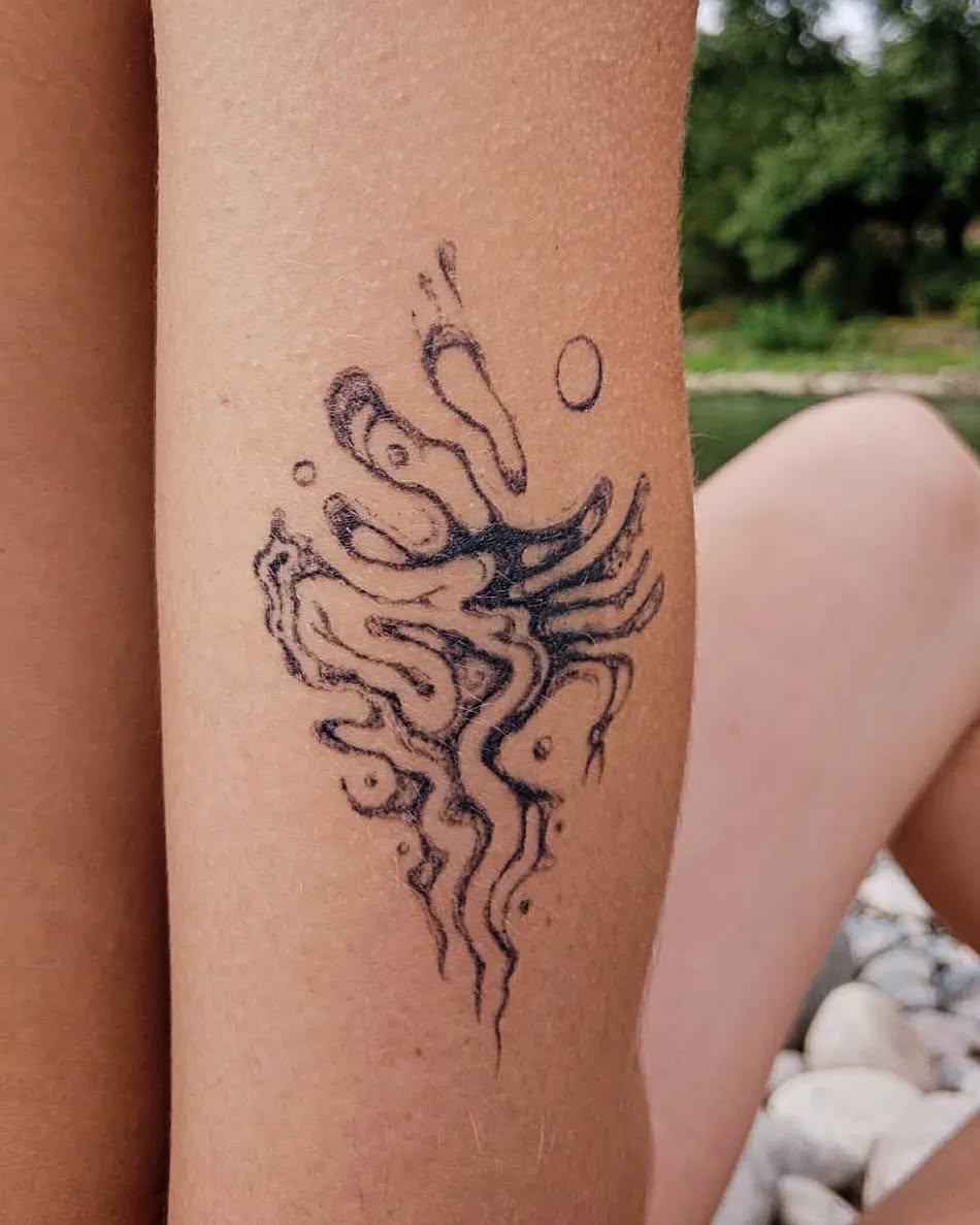 Tattoo by @blauinks — blackwork, dotwork