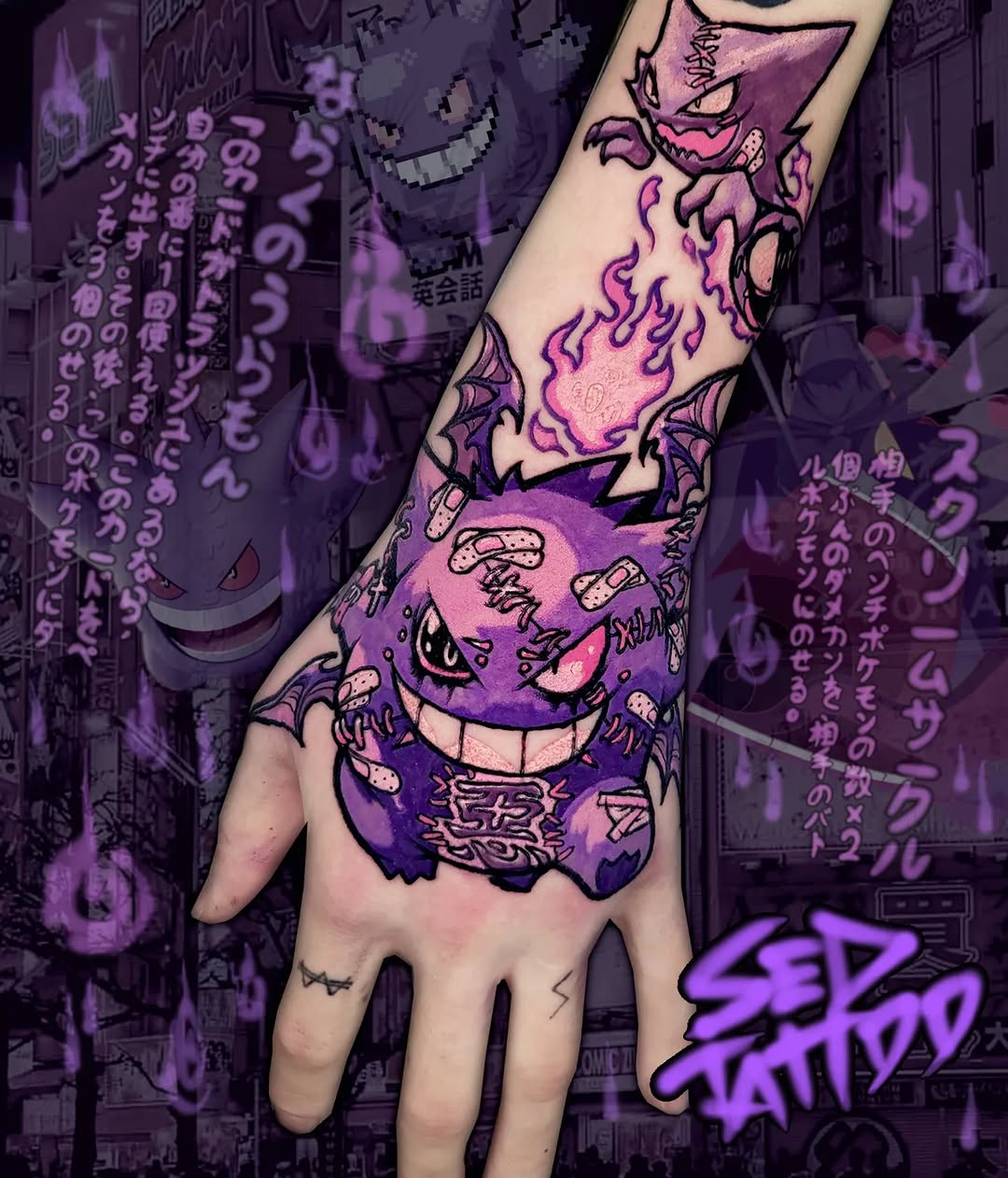 Tattoo by @sedtattoo — new_school, anime