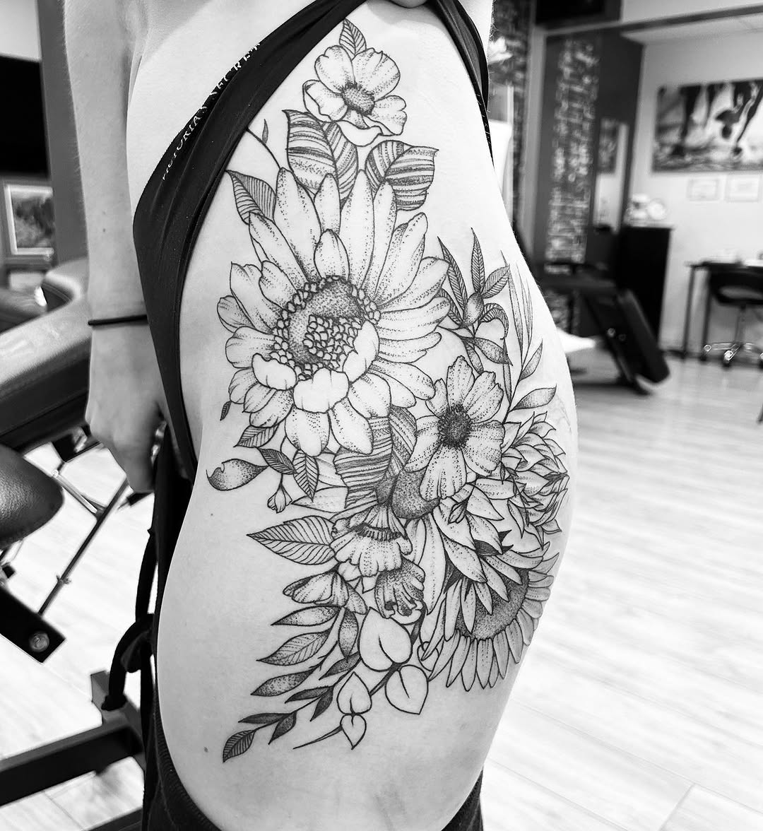Tattoo by @jeffkaithtattoos — dotwork, fine_line