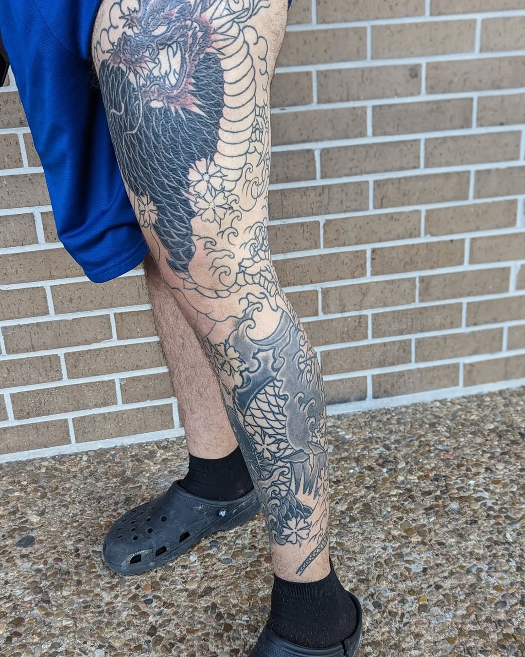 Tattoo by @ruemclean — japanese_irezumi, black_and_grey