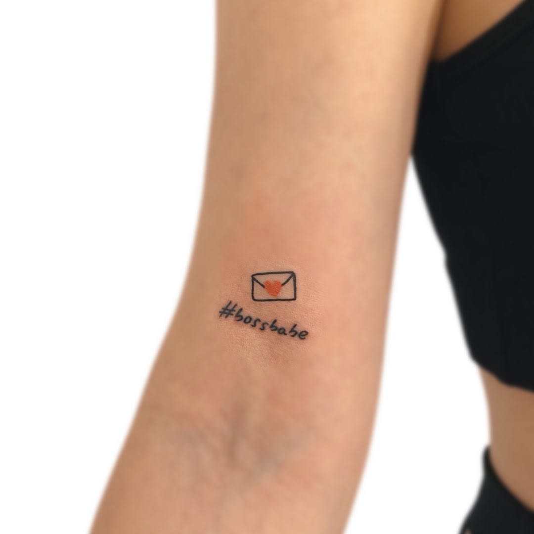 Tattoo by @angustattoo โ fine_line, lettering_script