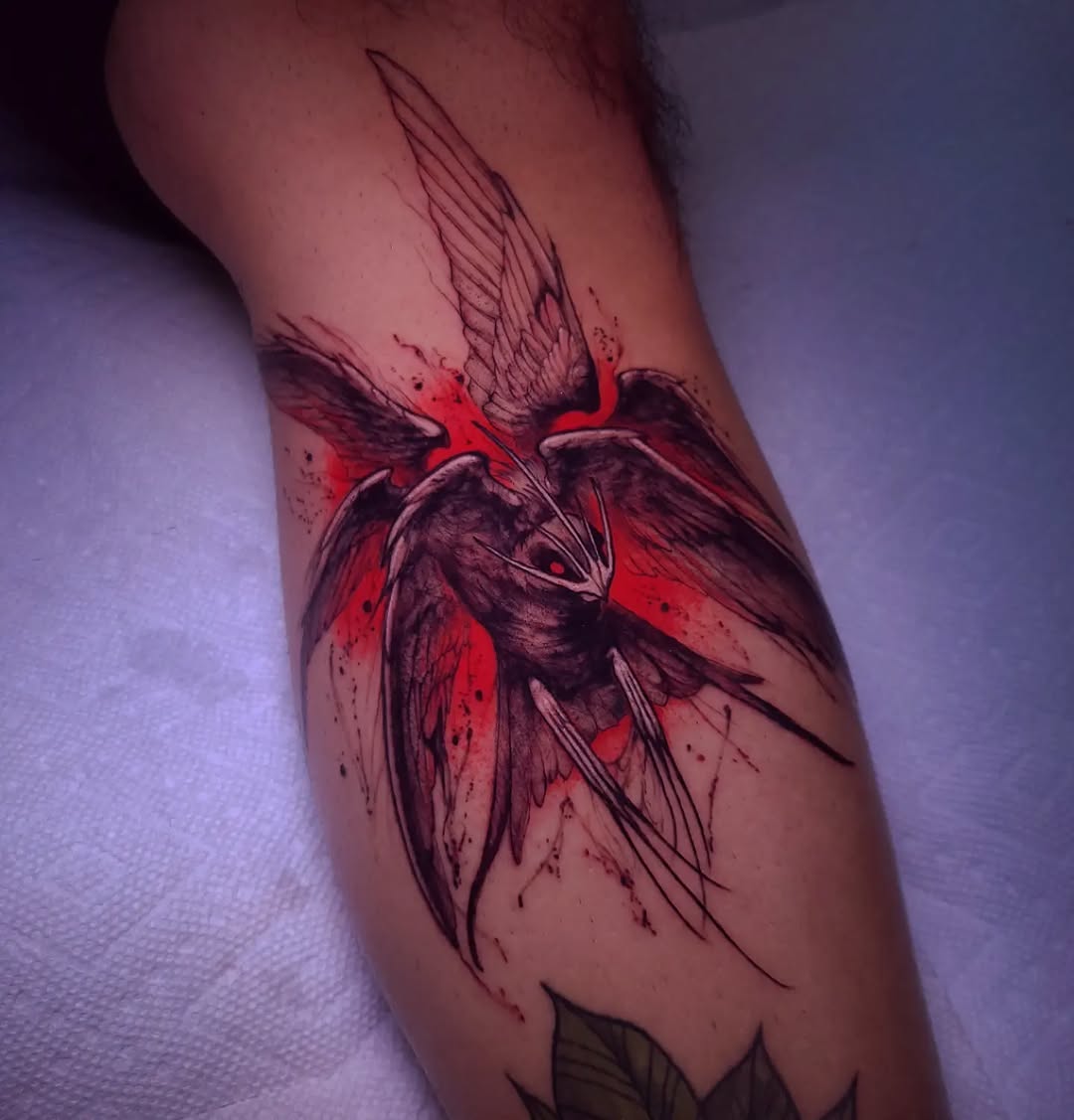 Tattoo by @boxofguts — dark_realism, trash_polka