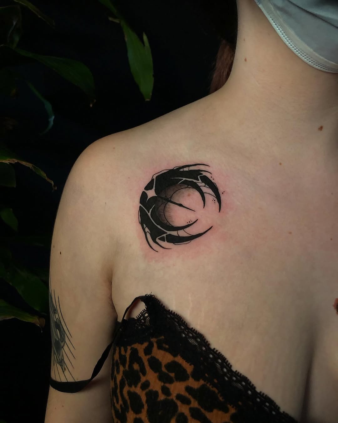 Tattoo by @orb_ink — blackwork, illustrative