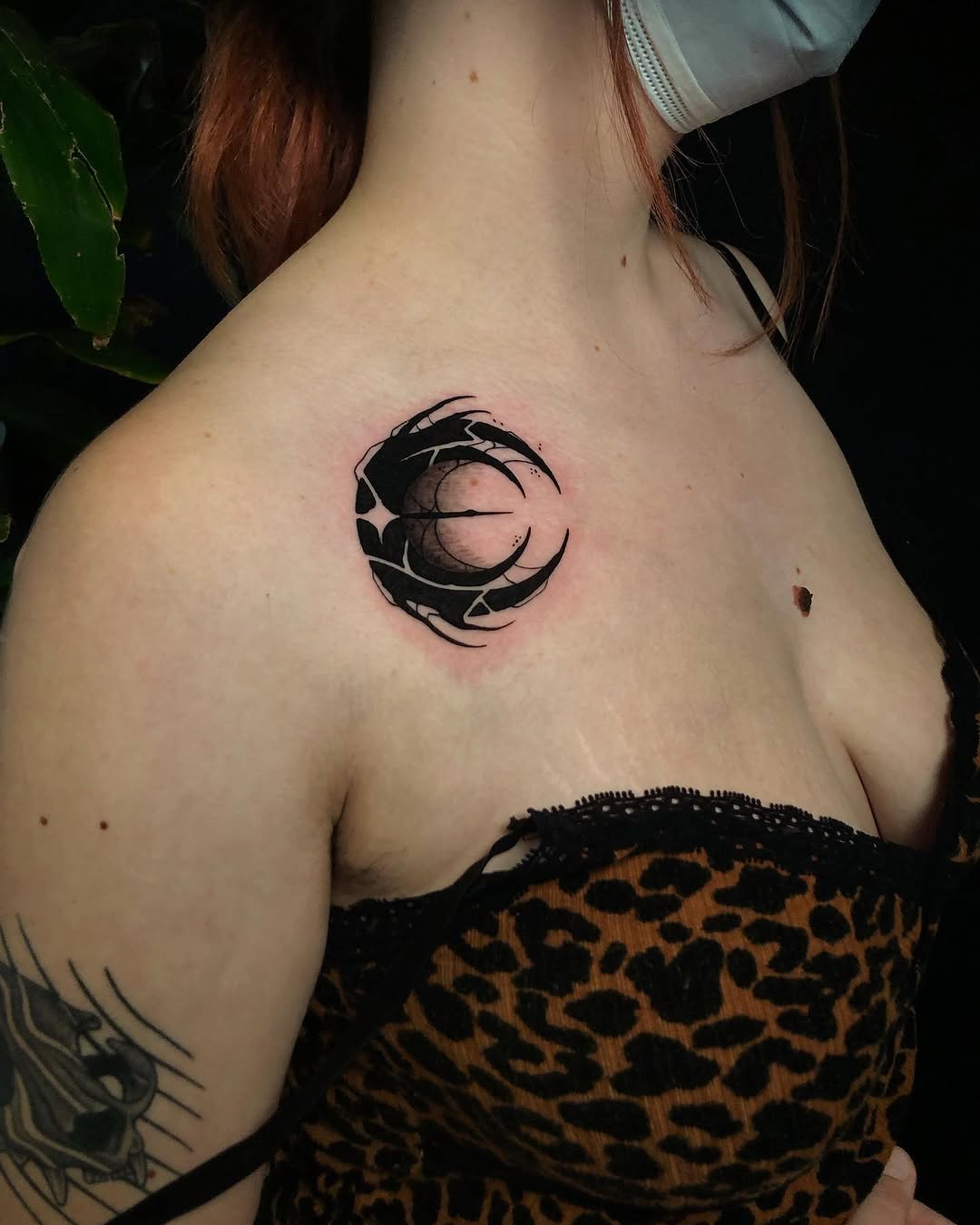 Tattoo by @orb_ink — illustrative, blackwork
