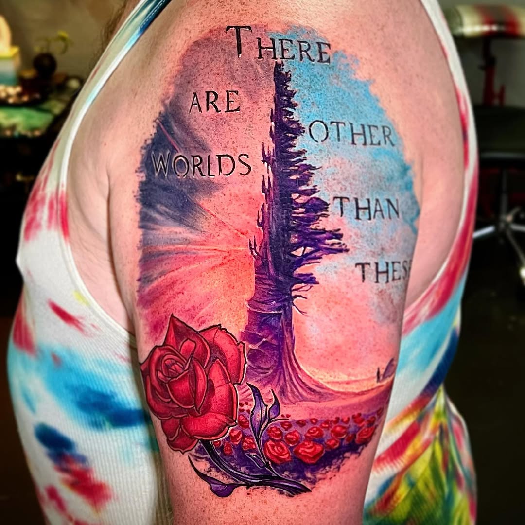 Tattoo by @joshgreentattoo — trash_polka, lettering_script