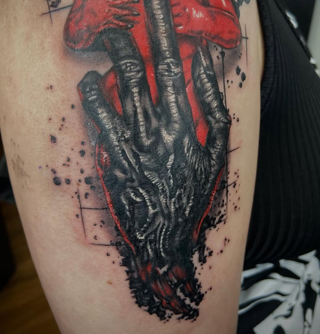 Tattoo by @tattoosbyvicca — illustrative, dark_realism