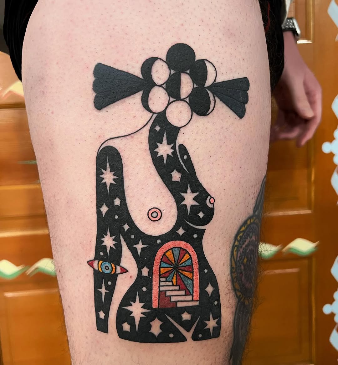 Tattoo by @maneefriday — blackwork, geometric