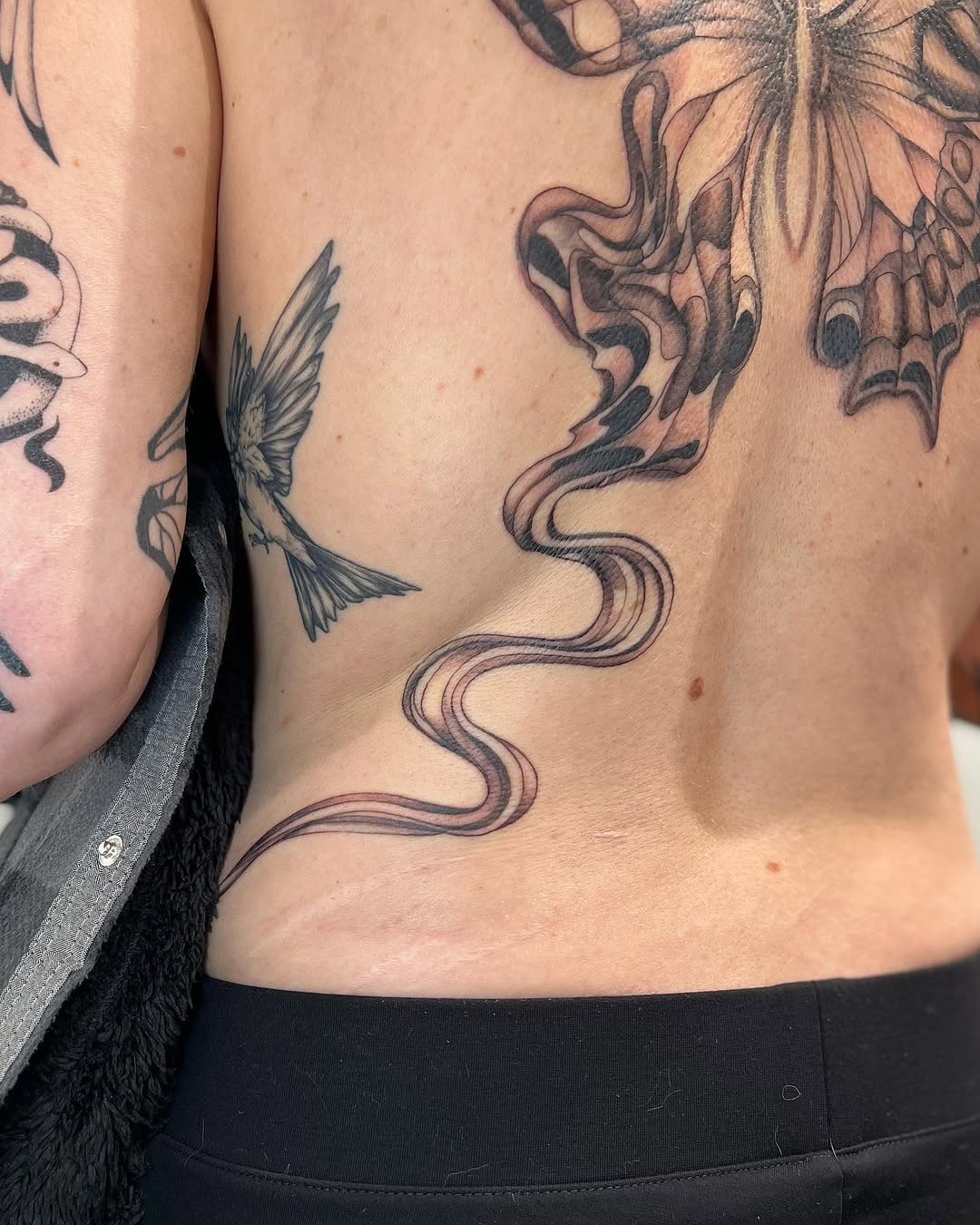 Tattoo by @inkdbyjasmine — illustrative, black_and_grey
