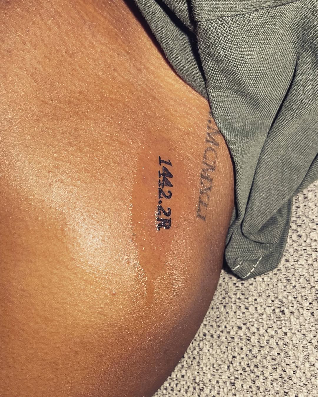 Tattoo by @cmoreink — lettering_script, fine_line