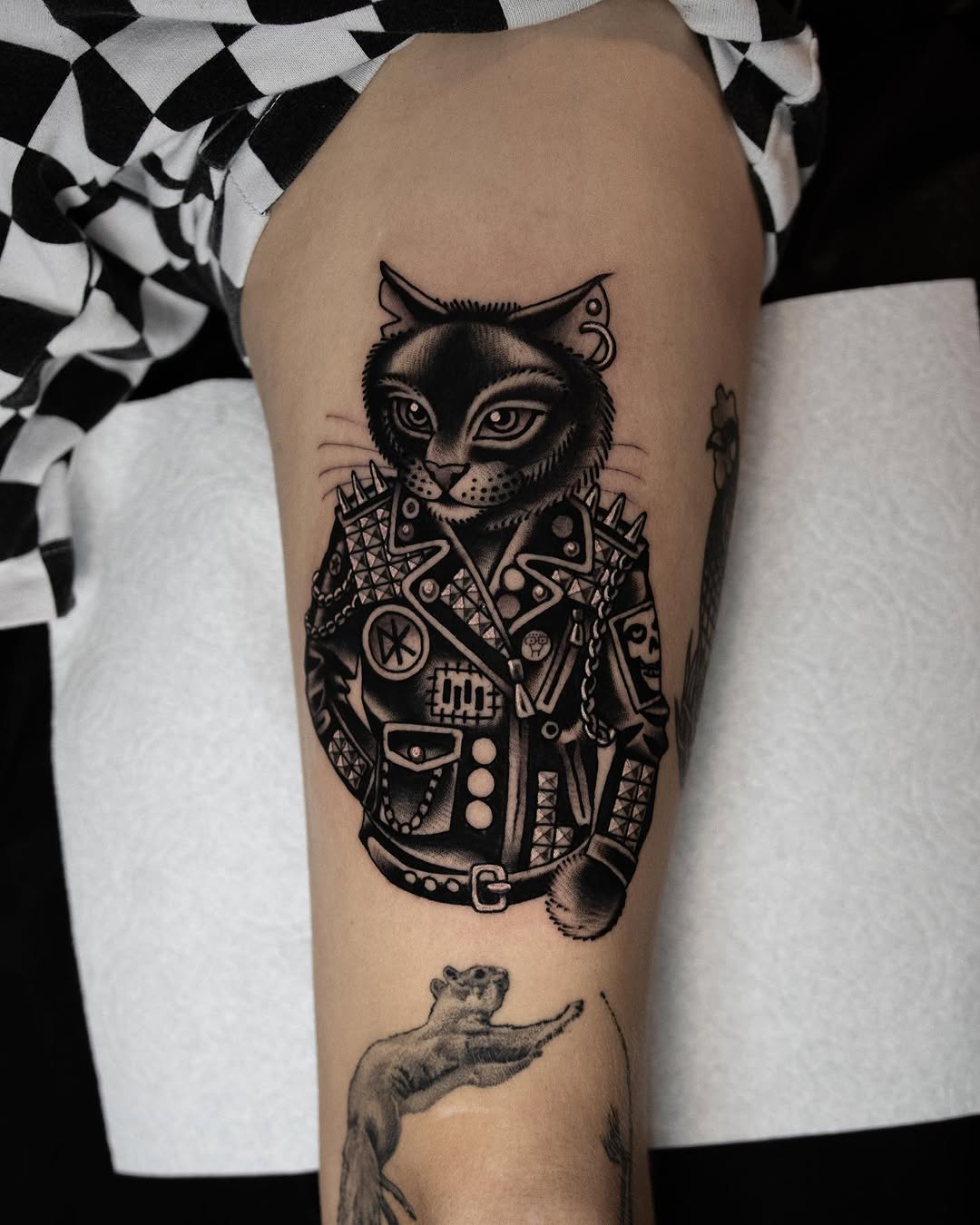 Tattoo by @dannyderrick โ american_traditional, black_and_grey