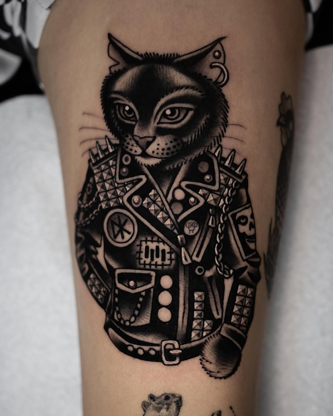 Tattoo by @dannyderrick โ american_traditional, black_and_grey