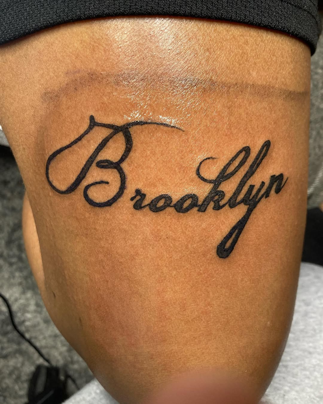 Tattoo by @cmoreink — lettering_script, fine_line