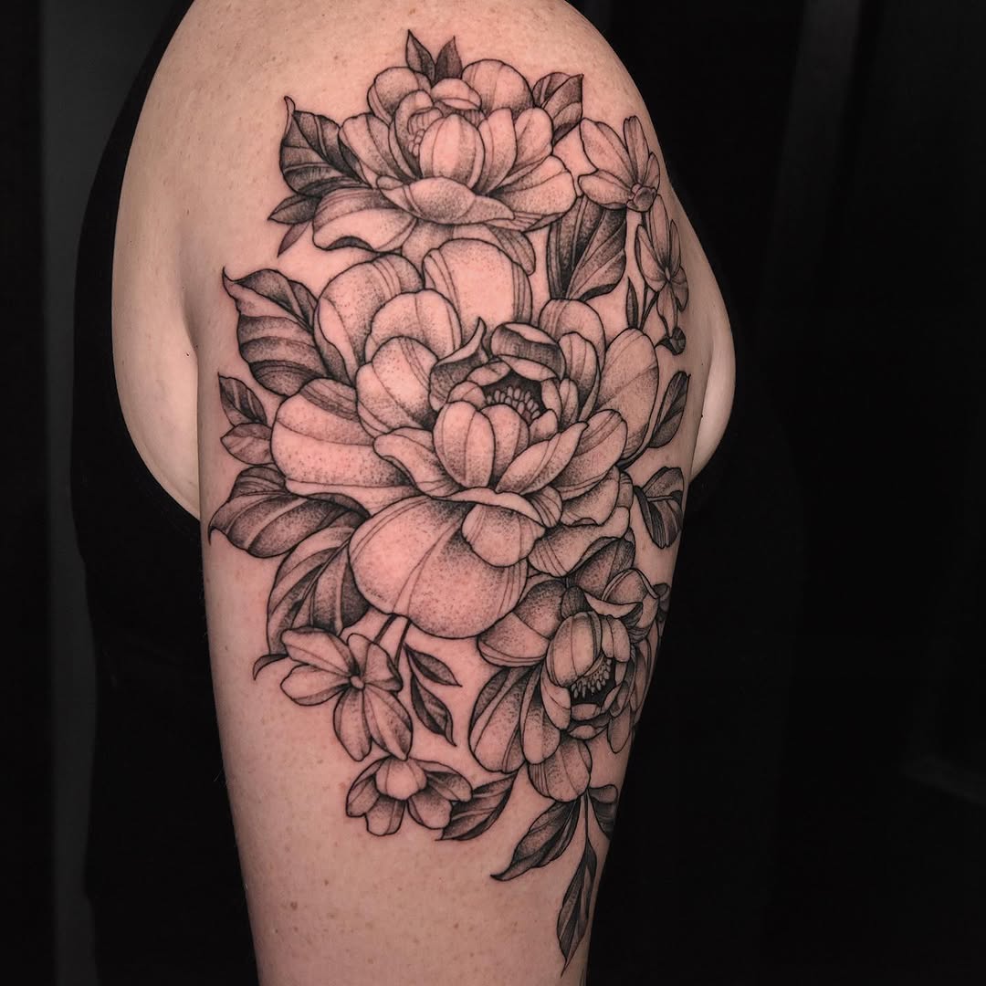 Tattoo by @dan_logan_tattoo — black_and_grey, dotwork