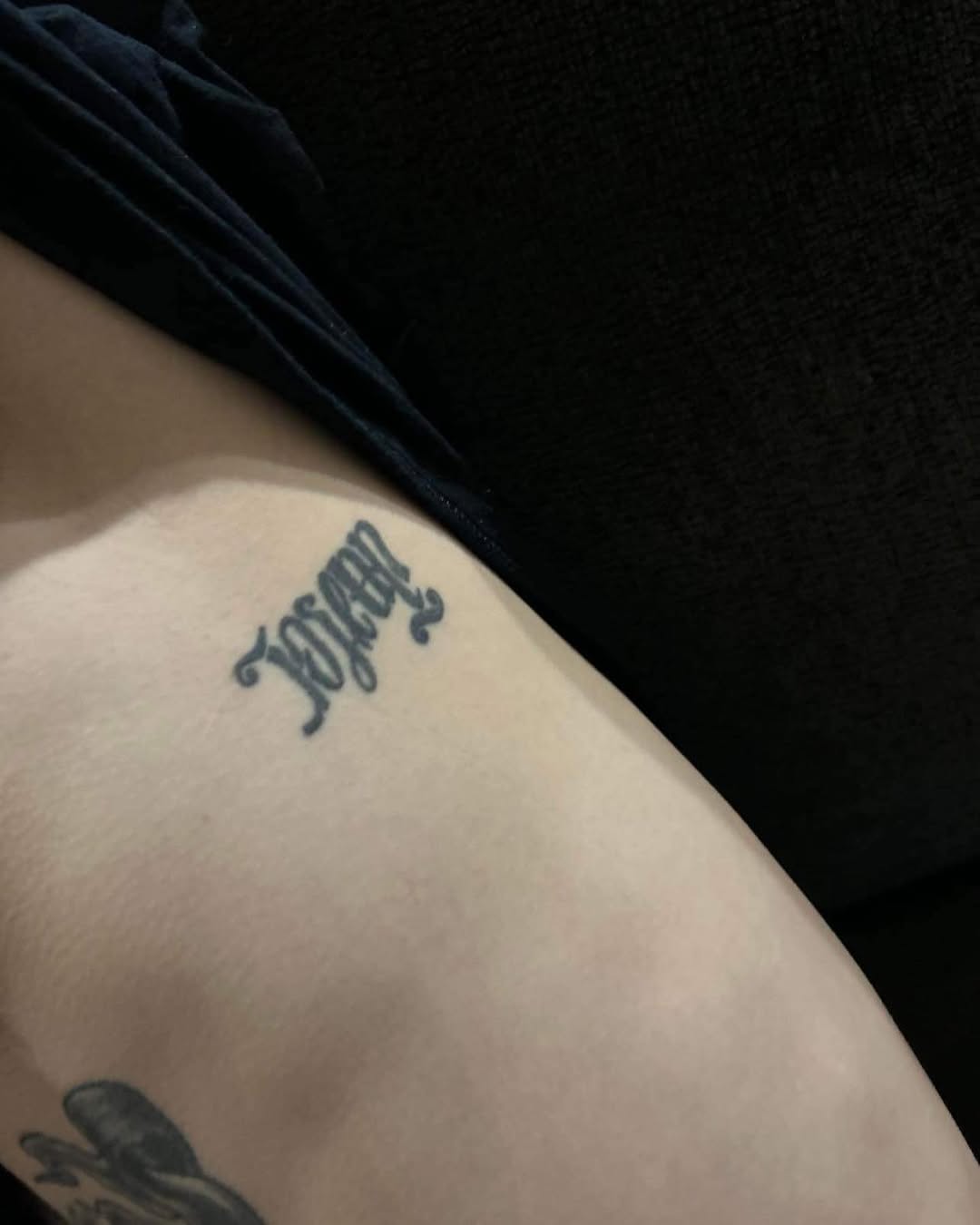 Tattoo by @tat_man_dan β lettering_script, blackwork