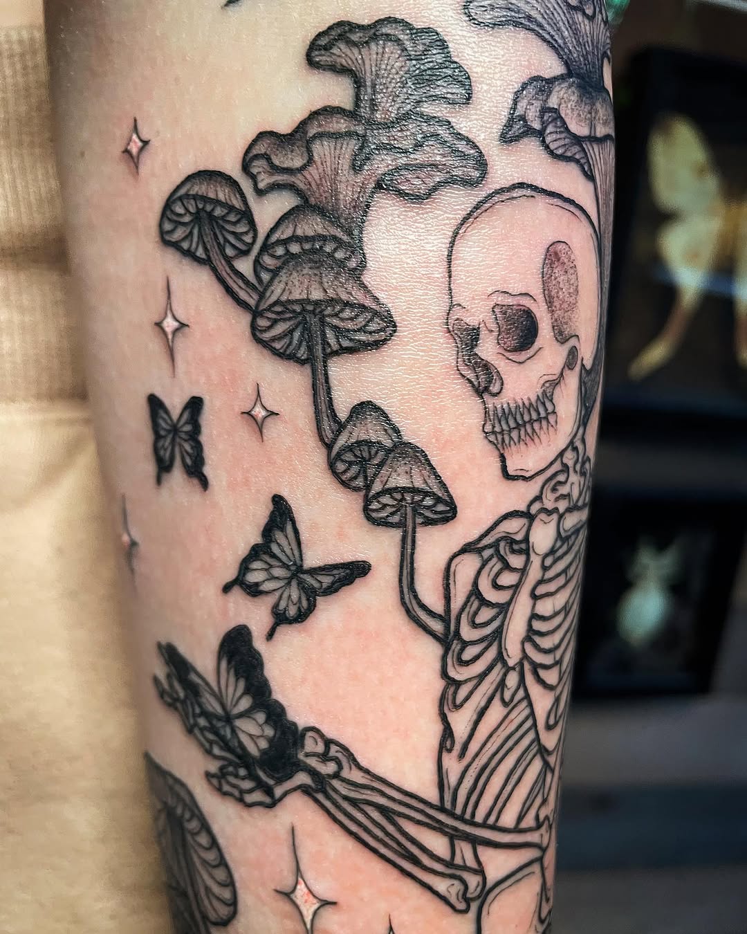 Tattoo by @tattoosbyjessiej — illustrative, black_and_grey