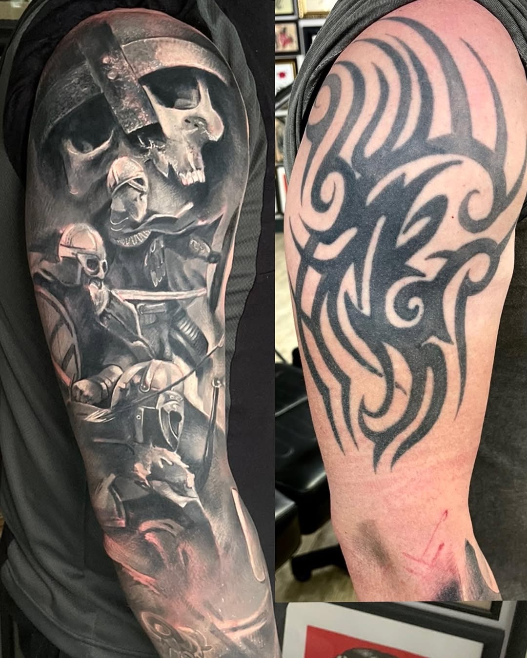 Tattoo by @robdansontattoo — realism, black_and_grey