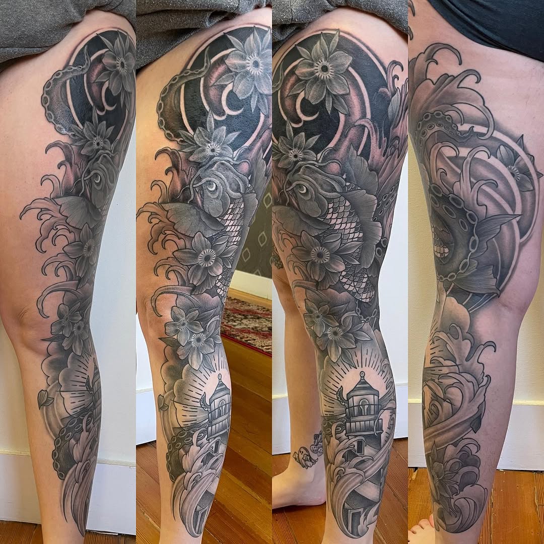 Tattoo by @karenm_tattoos — japanese_irezumi, black_and_grey