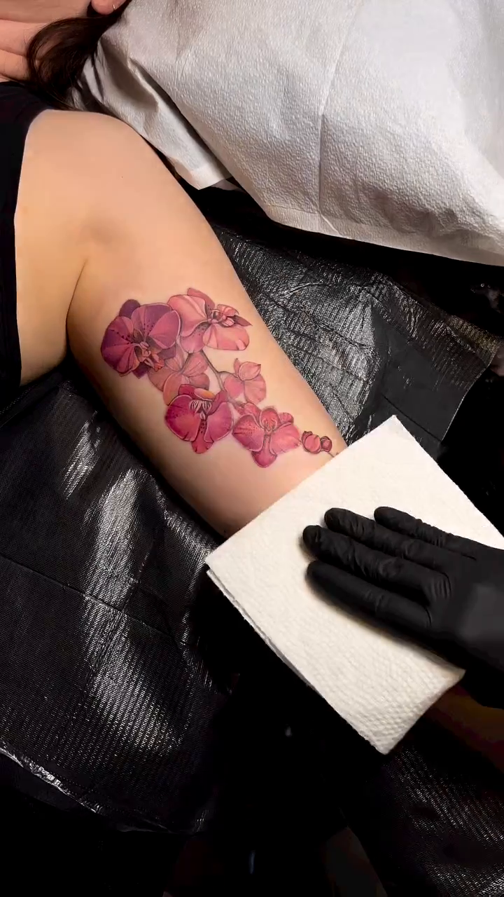 Tattoo by @nora_ink — illustrative, color