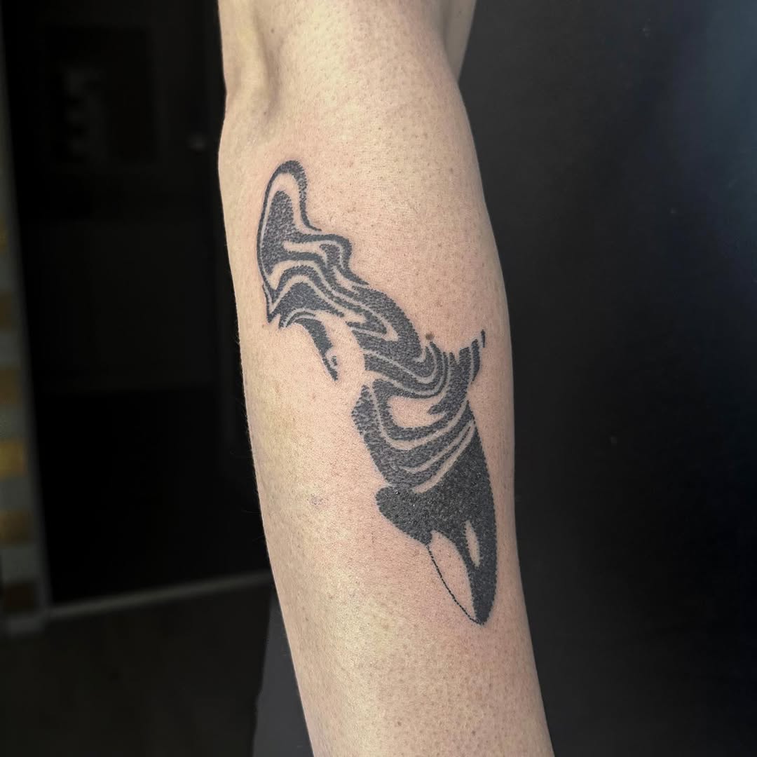 Tattoo by @k8.tat — blackwork, illustrative