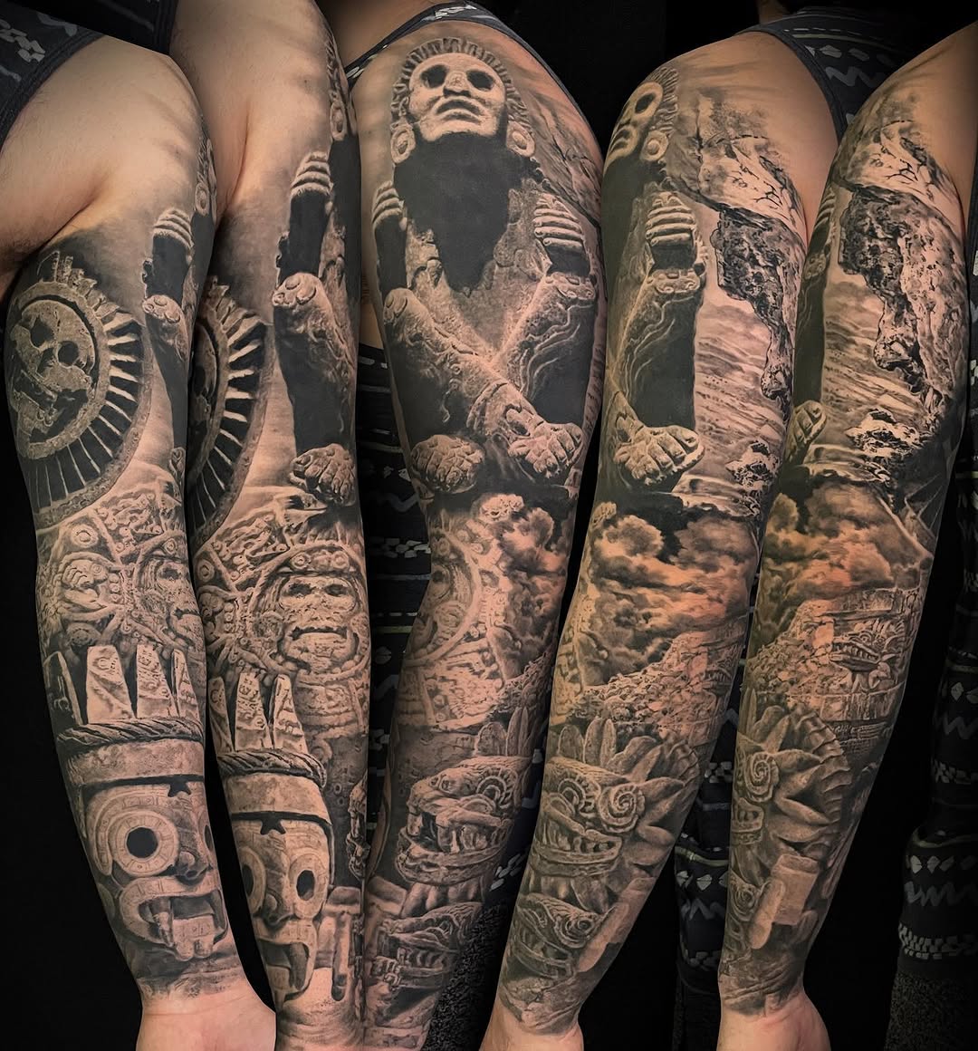 Tattoo by @karibarbatattoo — realism, black_and_grey