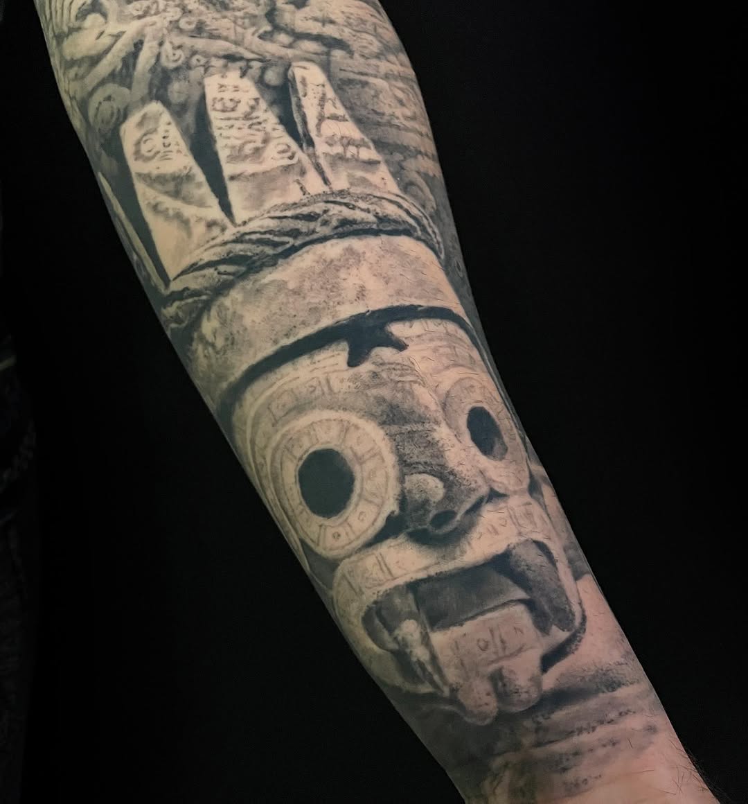 Tattoo by @karibarbatattoo — realism, black_and_grey