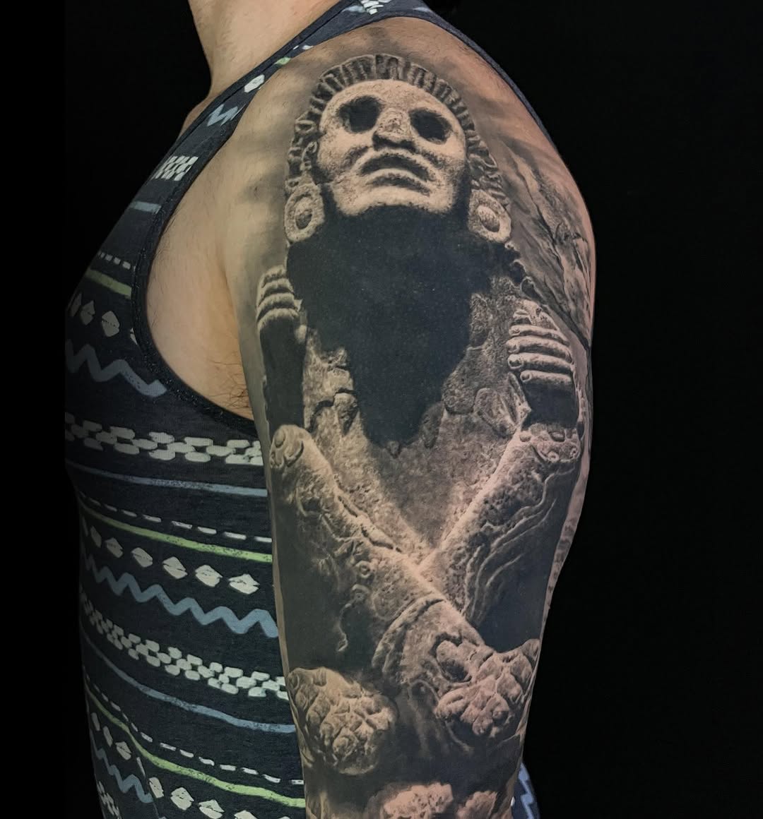 Tattoo by @karibarbatattoo — realism, black_and_grey