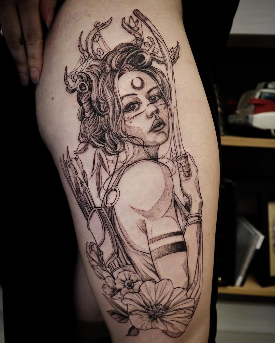 Tattoo by @joehalltattoos — illustrative, black_and_grey