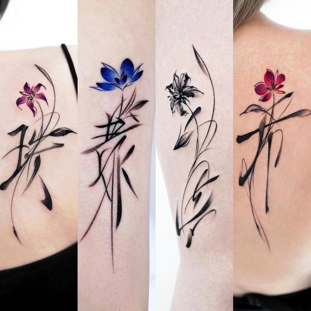 Tattoo by @mukyeon_tattoo — lettering_script, fine_line
