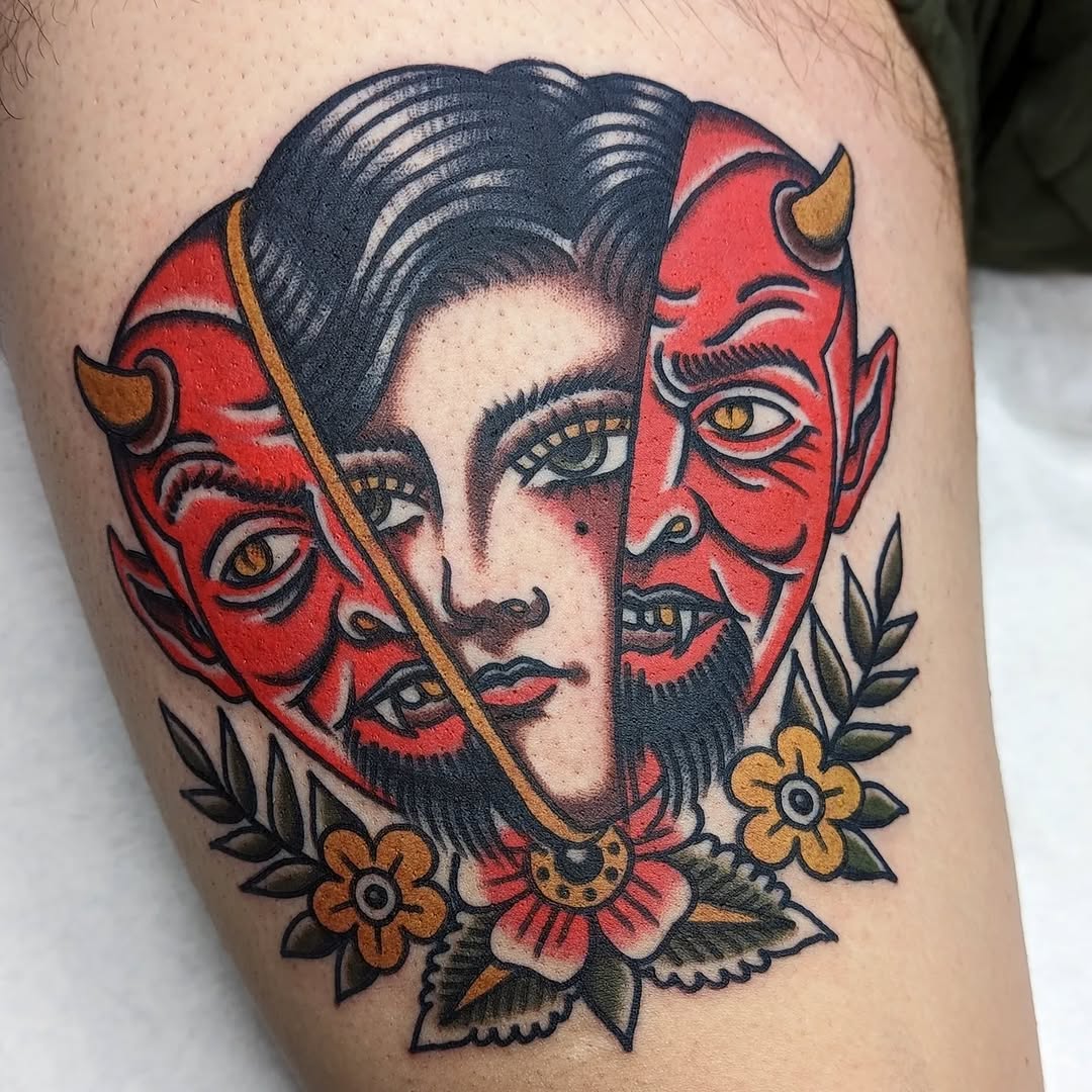 Tattoo by @jessicadoestattoos — american_traditional, neo_traditional