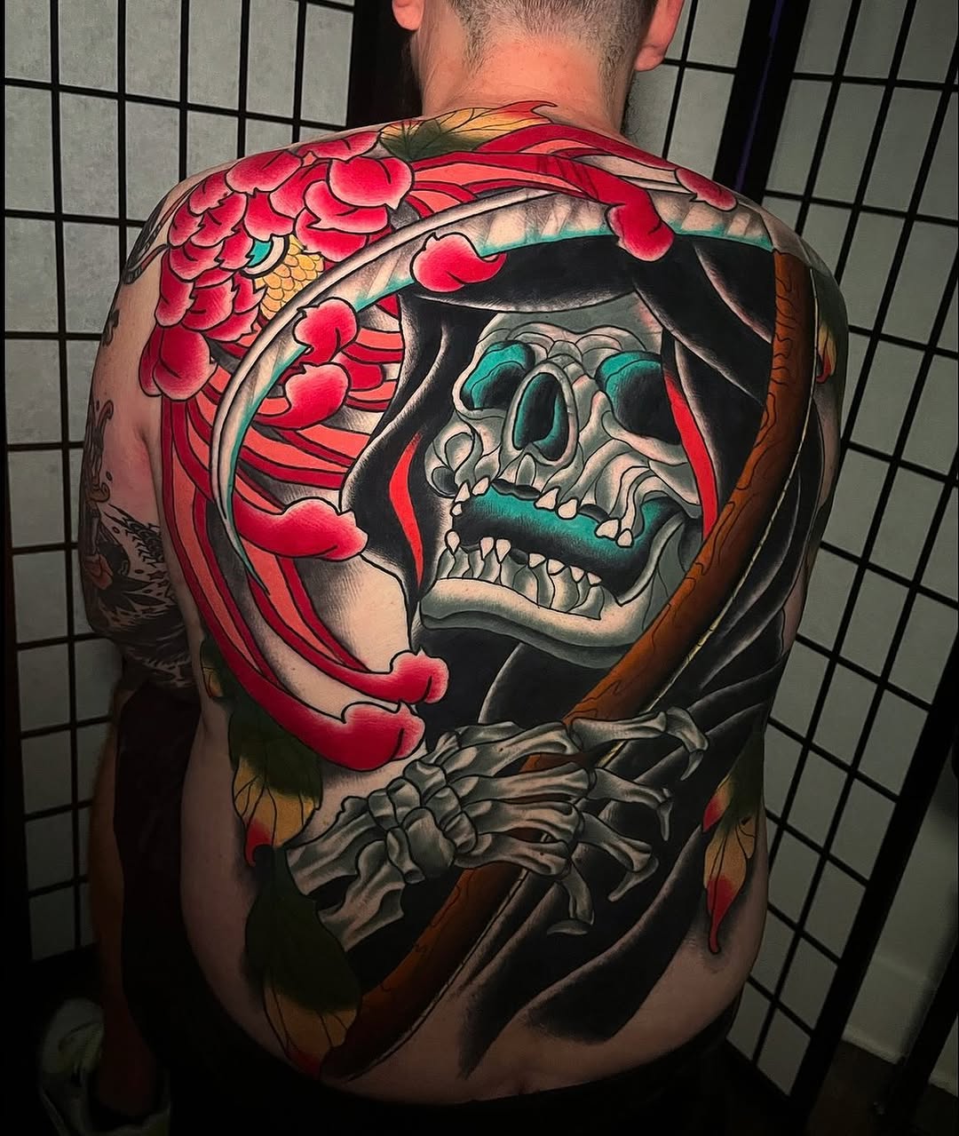 Tattoo by @mickeyputts — japanese_irezumi, black_and_grey
